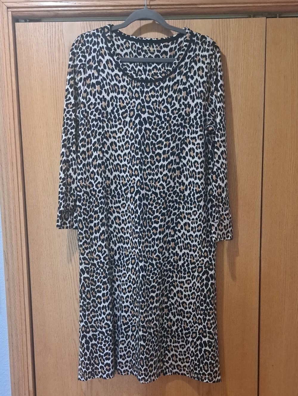 kate spade Leopard Print Long Sleeve Dress